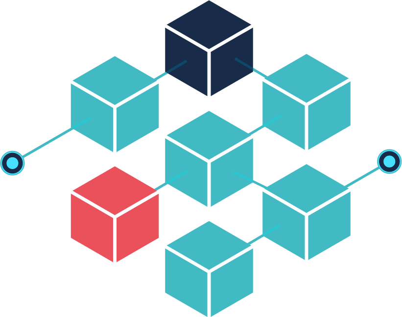 Modularity visualized throught connected blocks